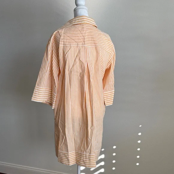 Chic Striped Peach and White Tunic - Picture 6 of 12